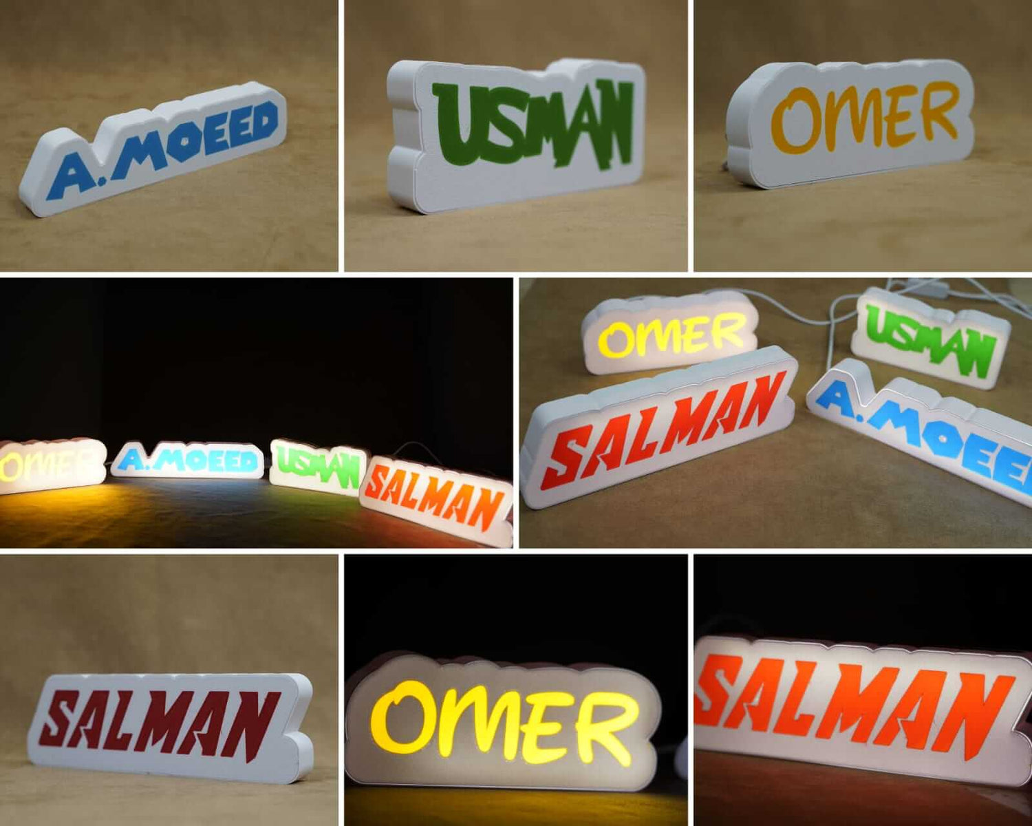 Personalised English Name Signs - The Create Studio