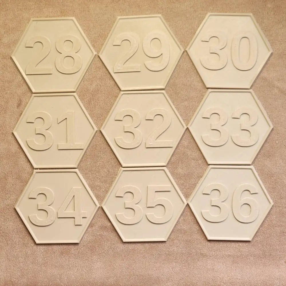 Bee hive numbering plate | hexagonal shape | easy read | large number