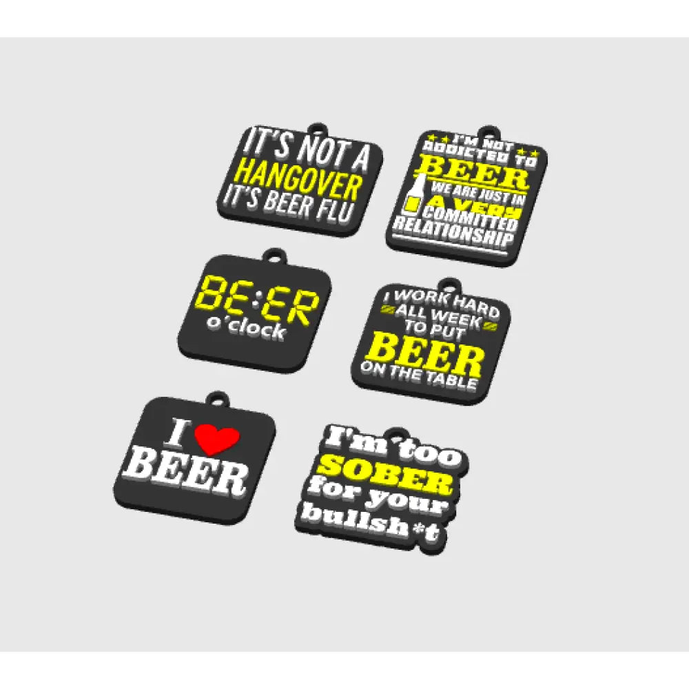 Beer quotes - keychains