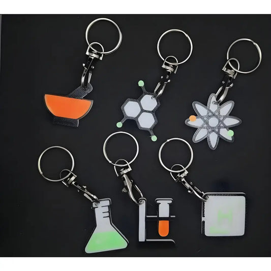 Chemistry educations symbol keychains - educational items