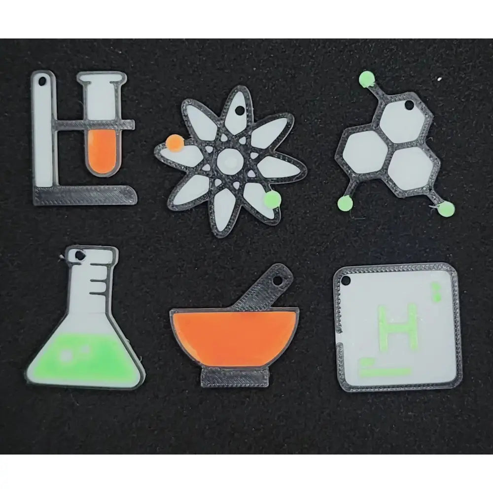 Chemistry educations symbol keychains - educational items