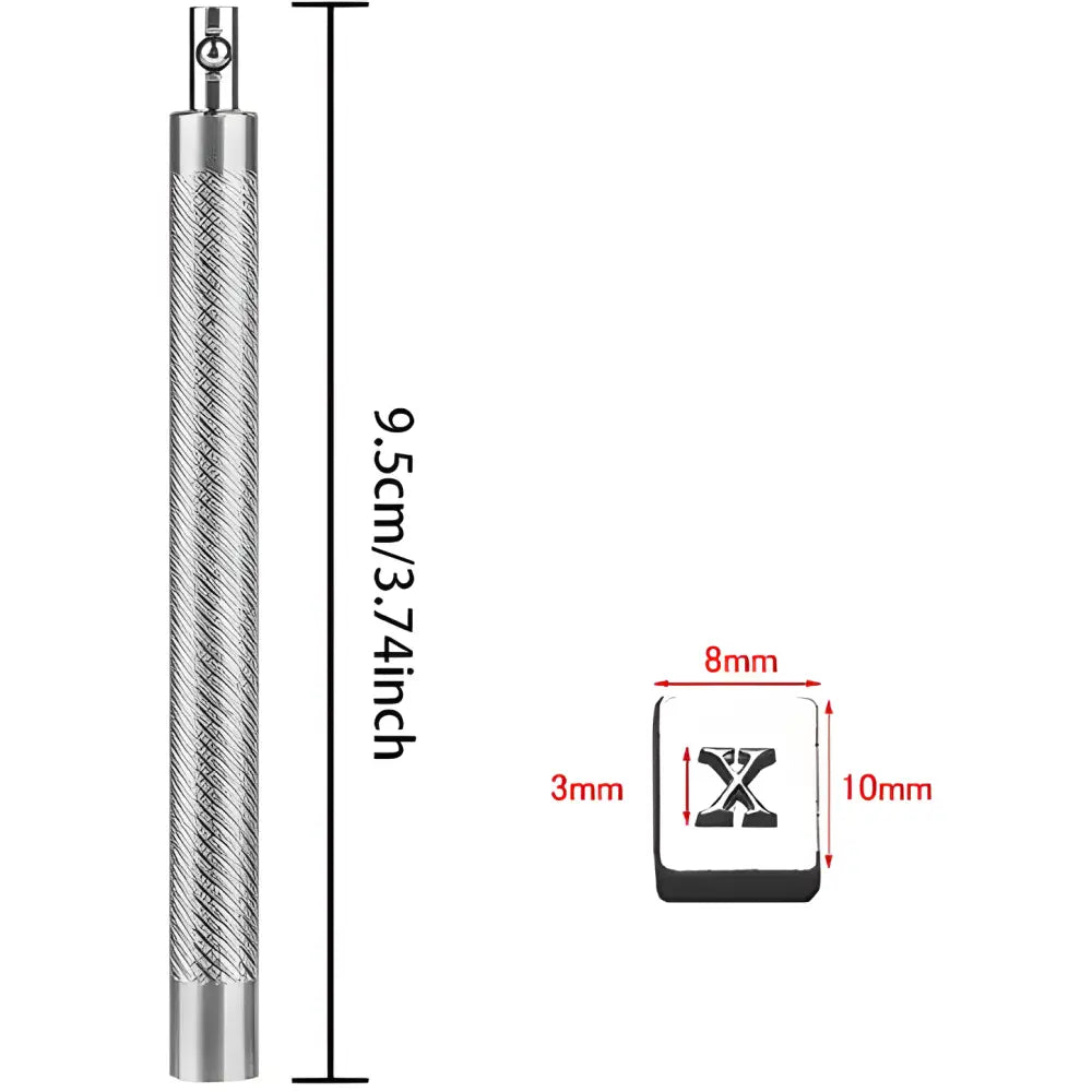 Create studio - 6mm stainless steel alphabet number stamp punch tools set leathercraft hole punching kit - leather tool