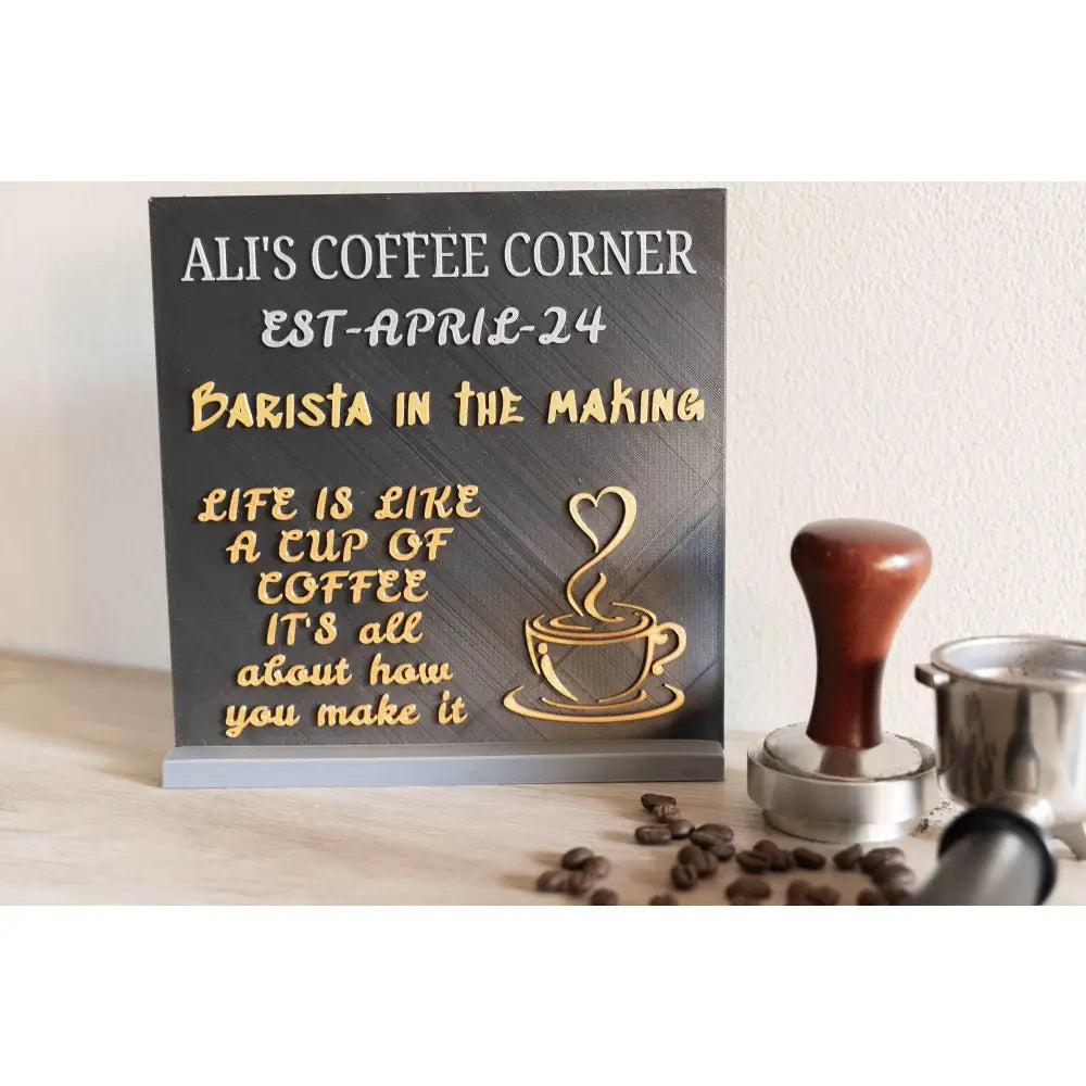 Custom coffee corner stand