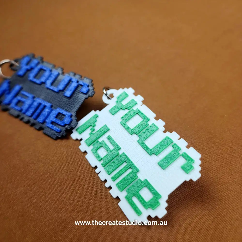 Custom pixelated letters keychain | personalised for gifting - keychains