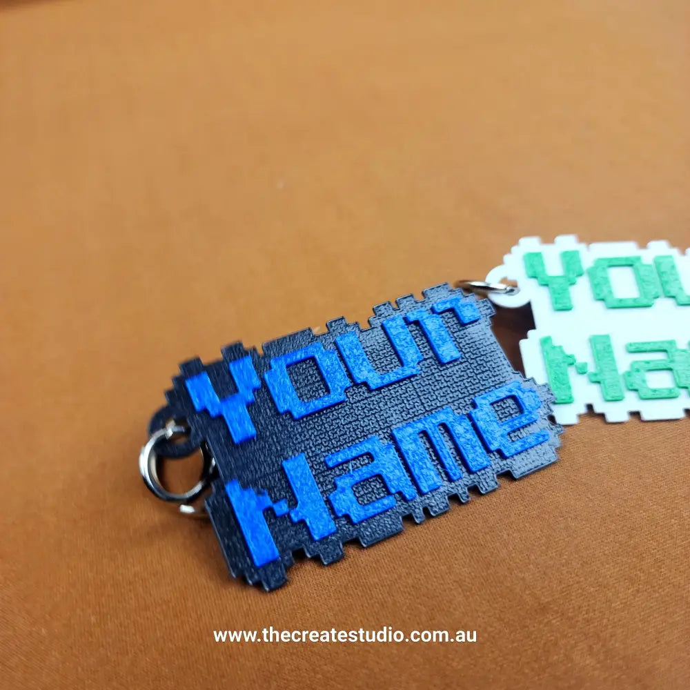 Custom pixelated letters keychain | personalised for gifting - keychains