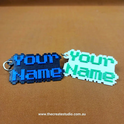 Custom pixelated letters keychain | personalised for gifting - keychains