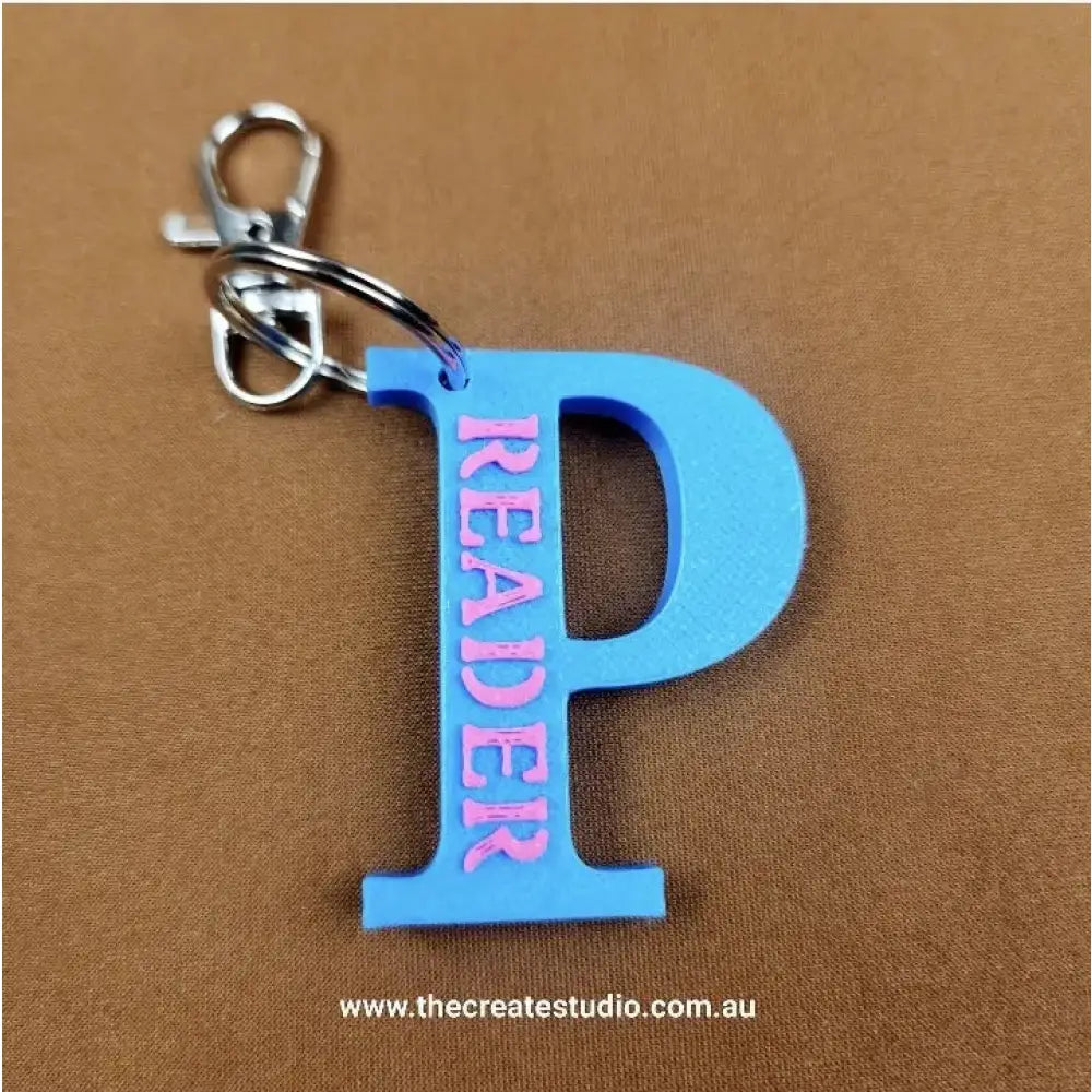 Dual color name initial keychain - personalised - keychains