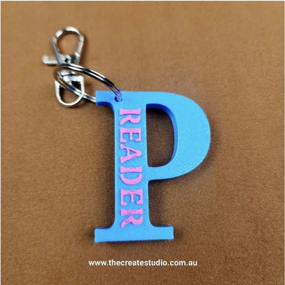 Dual color name initial keychain - personalised - keychains