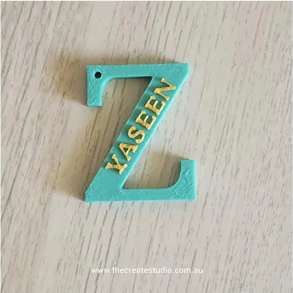 Dual color name initial keychain - personalised - keychains