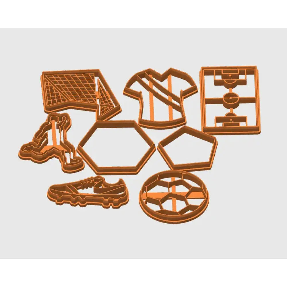 Football cookie cutter set - set of 8 - cutter