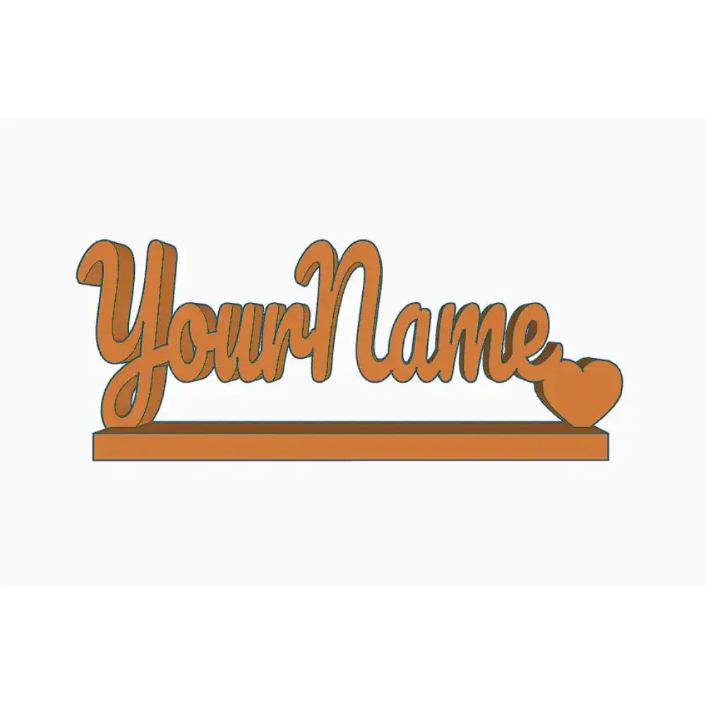 Personalised desk name plaque with fonts - display name