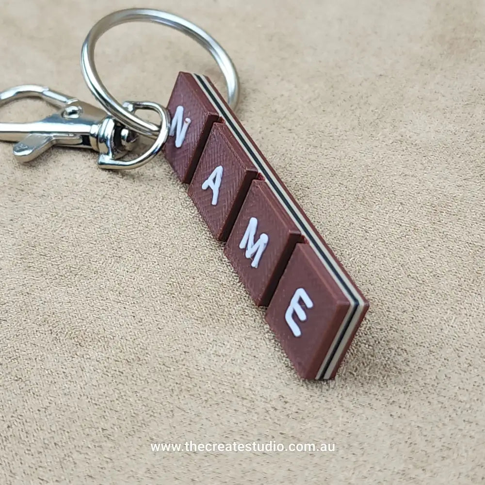 Personalised keychain - choclate bar - multi color infill - keychains