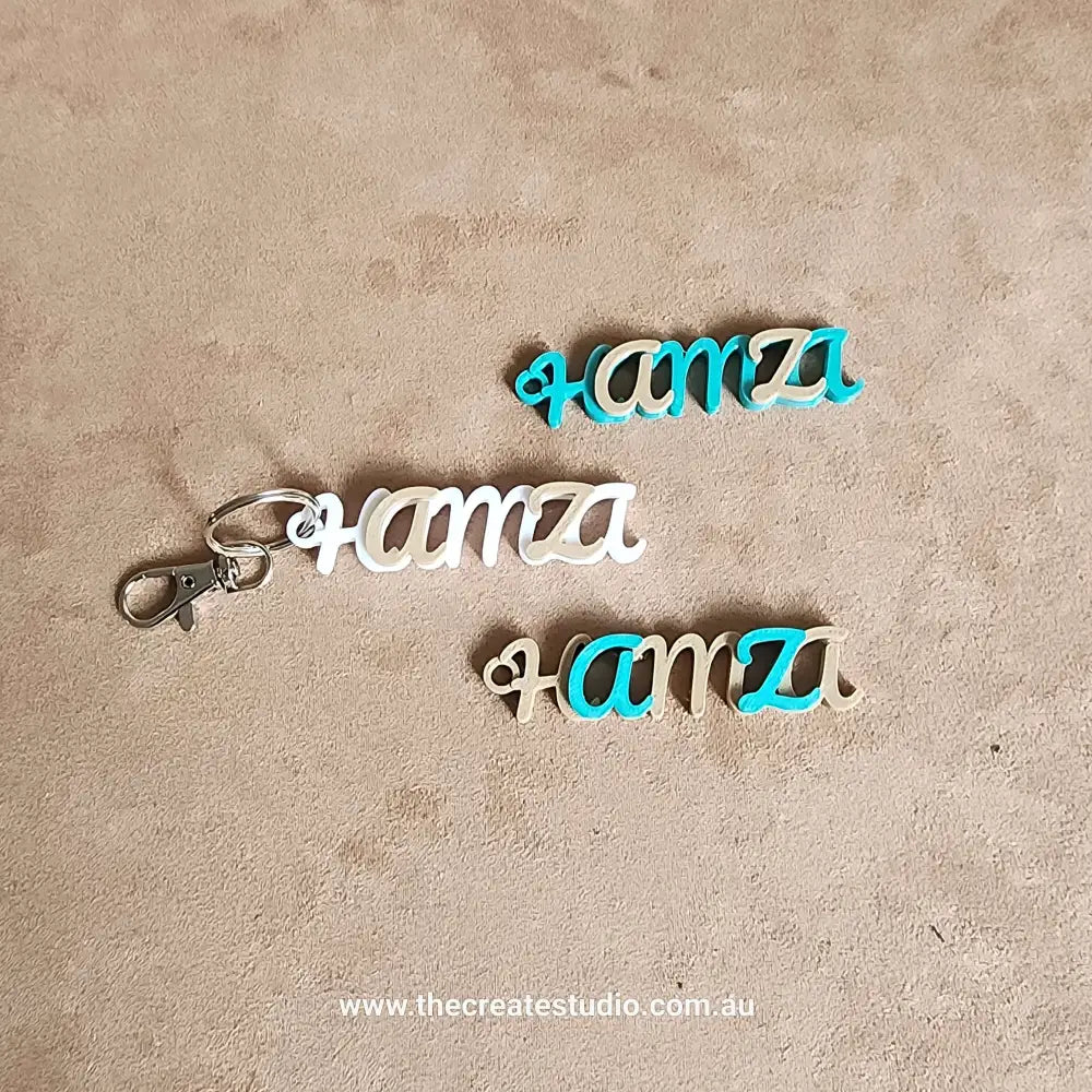 Personalised keychain - depth affect - various colors - keychains