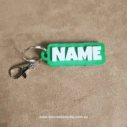 Personalised keychain offset letters – lucky guy font - keychains