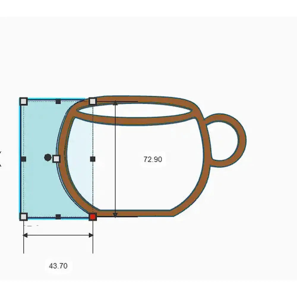 Pottery rib tool | mug shaper - design 2 - tool