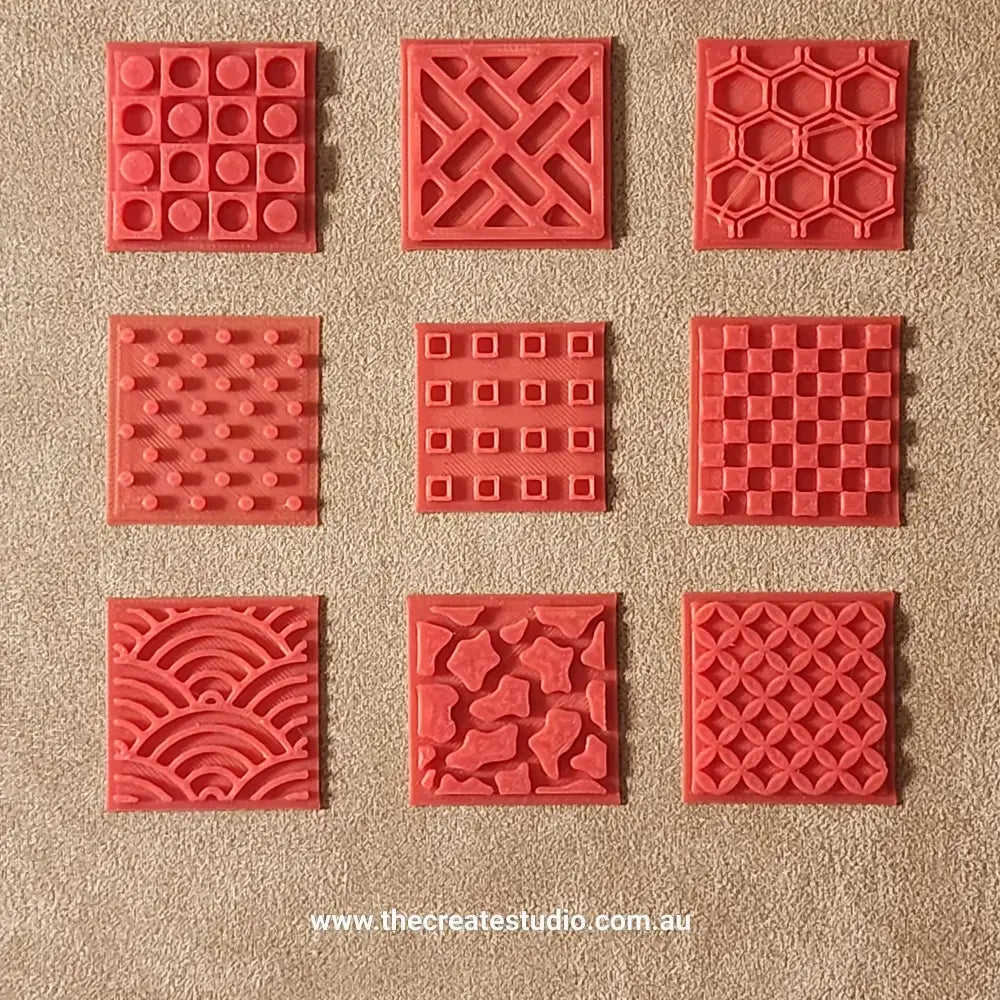 Pottery stamp tiles | various shape stamps - tool