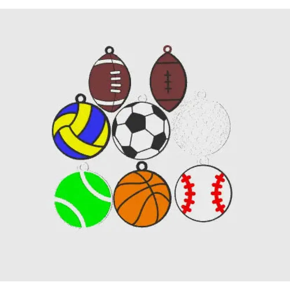 Sports balls keychains