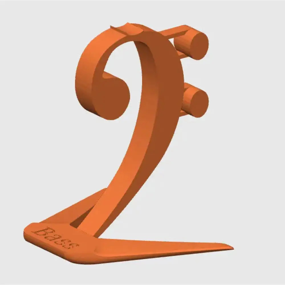 Unique bass clef headphone stand | music-themed holder | biodegradable plastic | musician gift - head phone