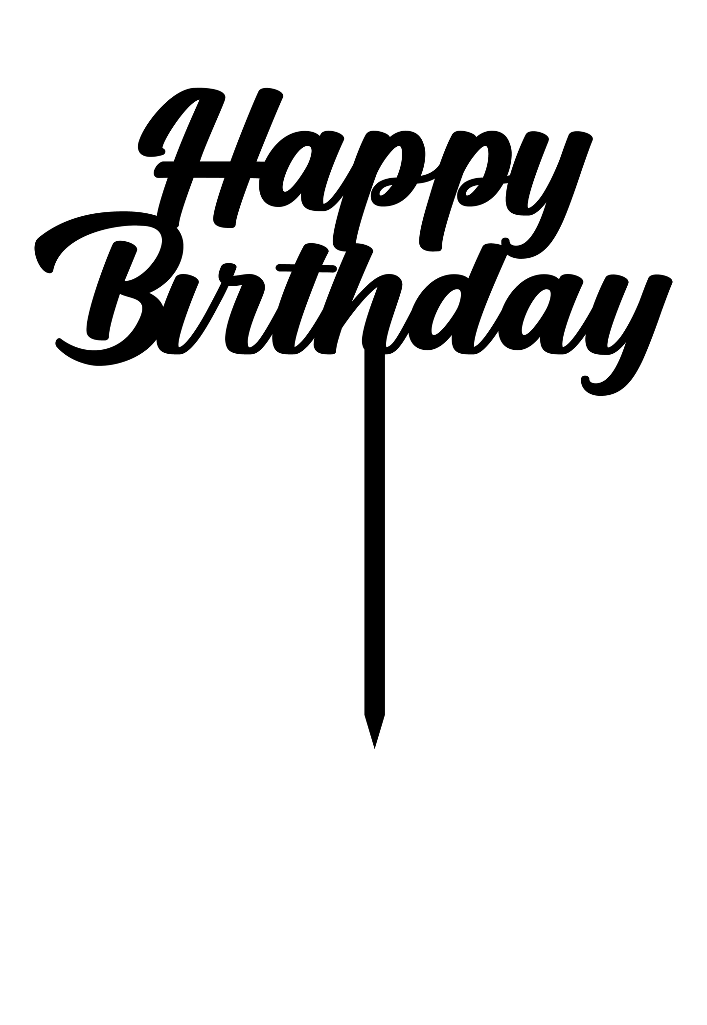 Happy Birthday - Simple Cake Topper 1