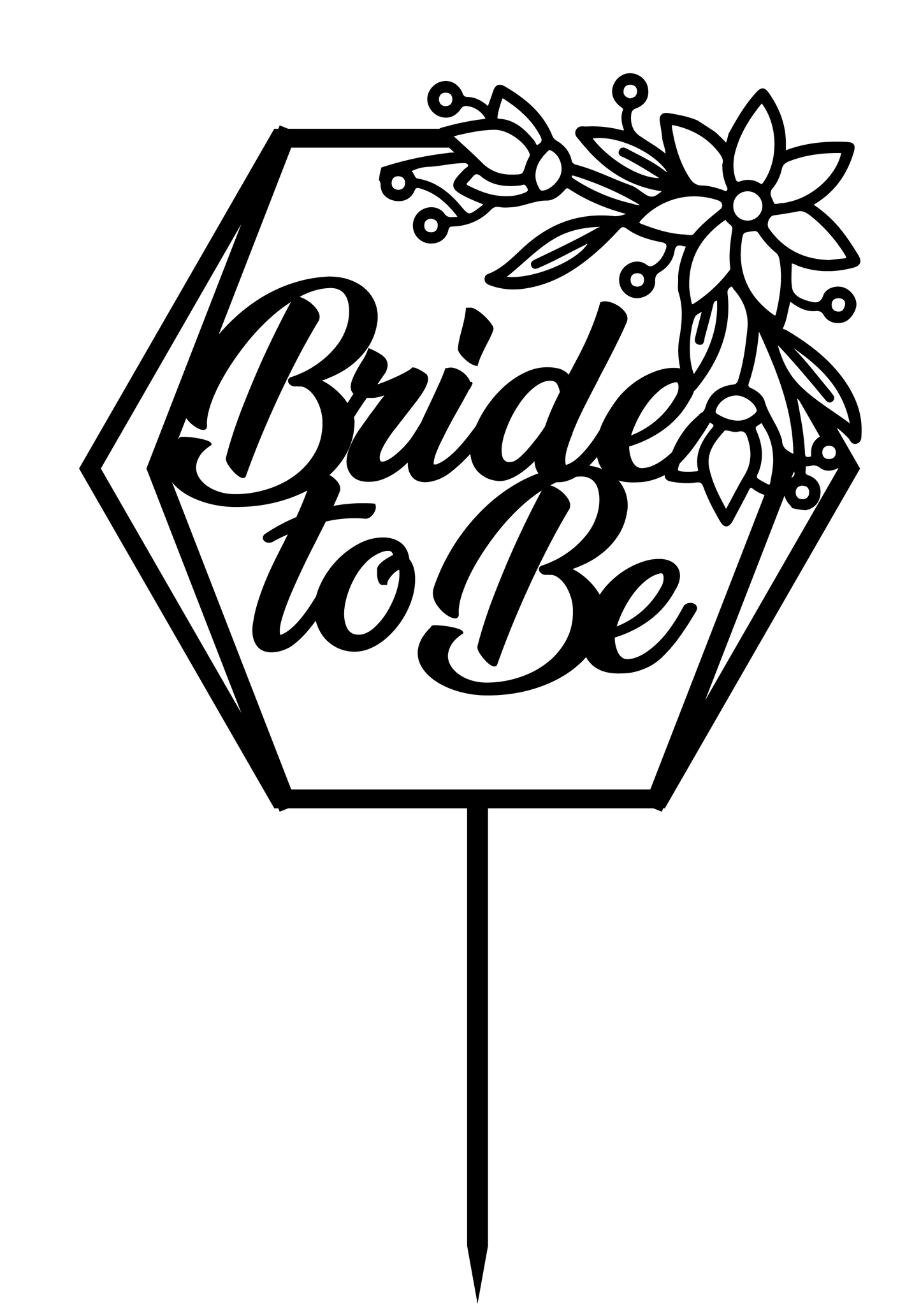 Elegant "Bride to Be" Cake Topper - Perfect Cake Decorations for Bridal Showers