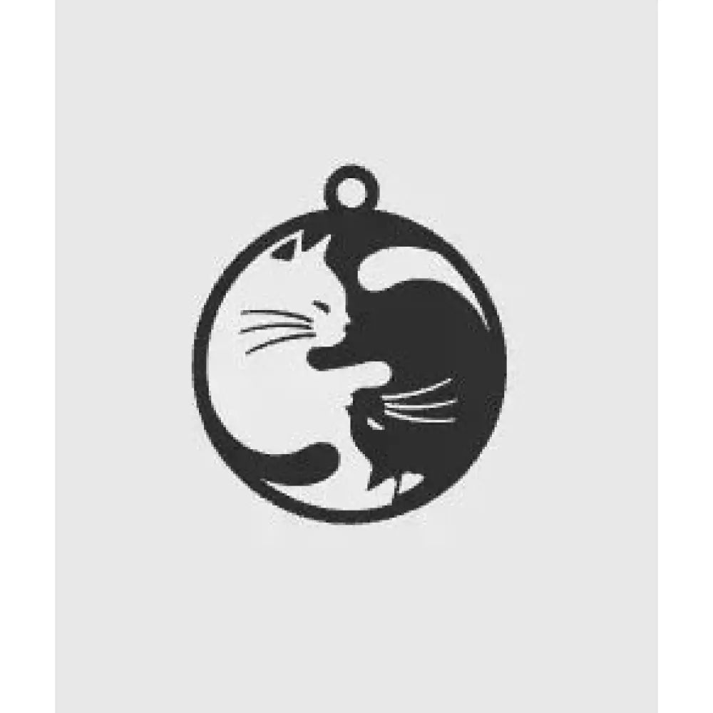 Ying yang cats - style 1 - keychains