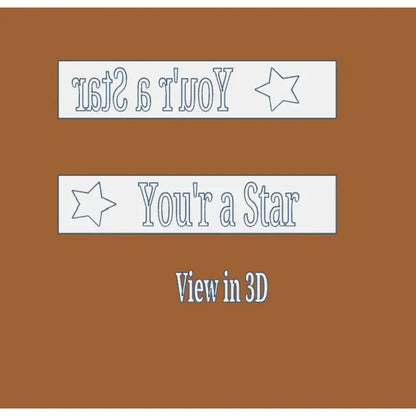 You’r a star - text stamp - pottery tool